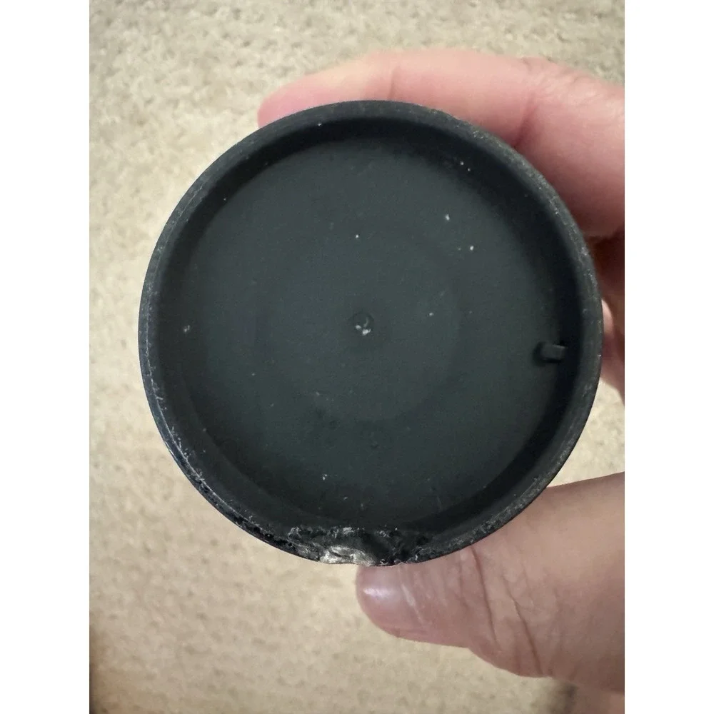 STARBUCKS Black Matte Cold Hot Cup Tumbler w/Straw & Logo 16 oz
